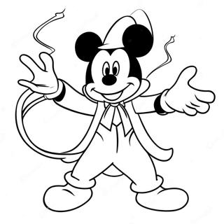 Magischer Zauberer Mickey In Aktion Ausmalbild 42141-34952