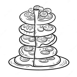 Pizza Turm Ausmalbild 42160-34955