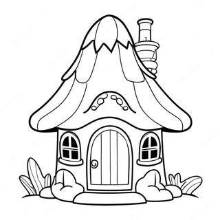 Gnome Haus Ausmalbild 42220-35008