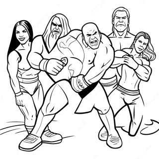 Wwe Superstars In Aktion Ausmalbild 42361-35114