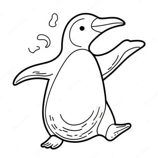 Frohlicher Tanzender Pinguin Ausmalbild 42431-35359