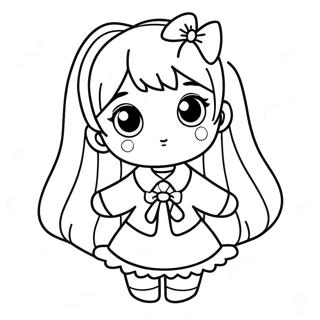 Komi Shouko In Einem Sussen Outfit Ausmalbild 42572-35267