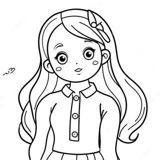 Komi Shouko In Einem Sussen Outfit Ausmalbild 42572-35461