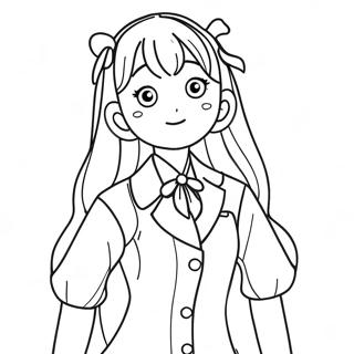 Komi Shouko In Einem Sussen Outfit Ausmalbild 42572-35462