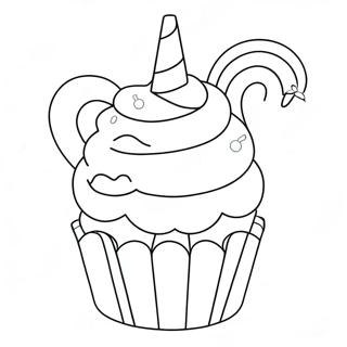 Einhorn Cupcake Ausmalbild 42661-35535