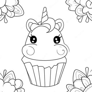 Funkelnder Einhorn Cupcake Ausmalbild 42662-35539