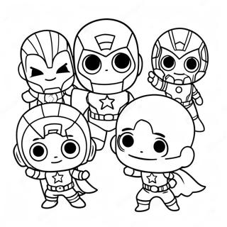 Niedliche Chibi Avengers Ausmalbilder