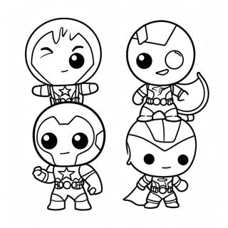 Niedliche Chibi Avengers Ausmalbild 42931-35748