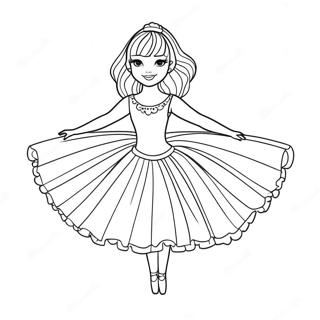 Elegante Barbie Ballerina Im Tutu Ausmalbild 42952-35769