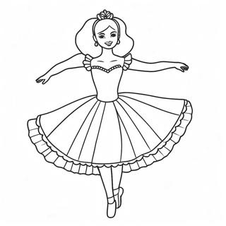 Elegante Barbie Ballerina Im Tutu Ausmalbild 42952-35770