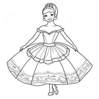 Elegante Barbie Ballerina Im Tutu Ausmalbild 42952-35771