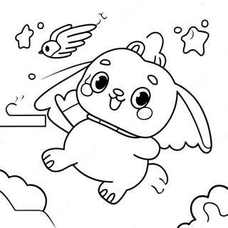 Cinnamoroll Fliegt Am Himmel Ausmalbild 42-38