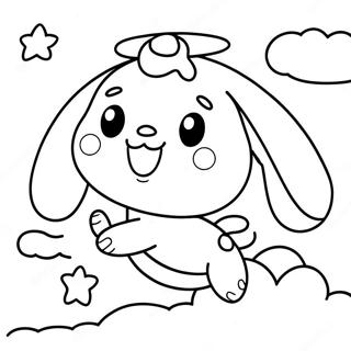 Cinnamoroll Fliegt Am Himmel Ausmalbild 42-40