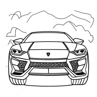 Sportlicher Lamborghini Urus Ausmalbild 43103-35886