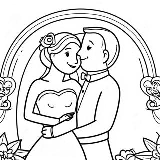 Hochzeitstag Braut Und Brautigam Ausmalbild 43222-35975