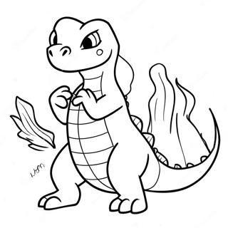 Feuriges Charmeleon In Aktion Ausmalbild 43273-36022