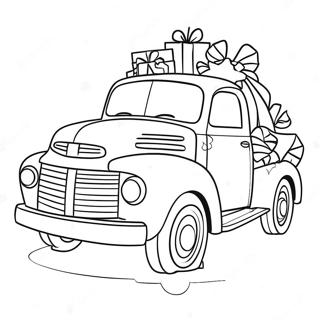 Weihnachtslastwagen Ausmalbild 43572-36257