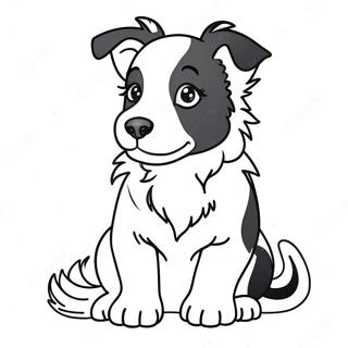 Border Collie Welpe Ausmalbild 43802-36436