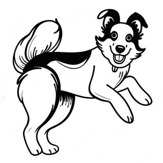 Verspielter Border Collie Ausmalbild 43803-36440