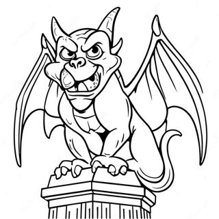 Mystischer Gargoyle An Der Kathedrale Ausmalbild 44133-36706