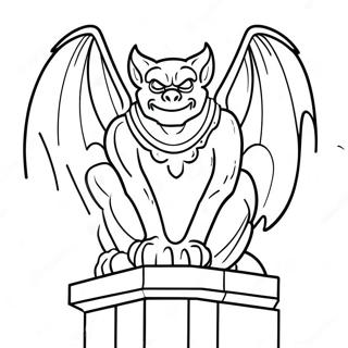 Mystischer Gargoyle An Der Kathedrale Ausmalbild 44133-36707