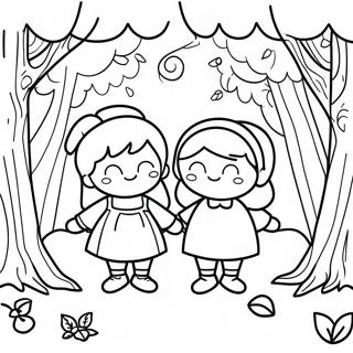 Verspielt Hansel Und Gretel Im Wald Ausmalbild 44203-36766