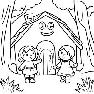 Verspielt Hansel Und Gretel Im Wald Ausmalbild 44203-36768