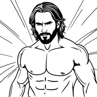 Seth Rollins In Aktion Ausmalbild 44233-36788