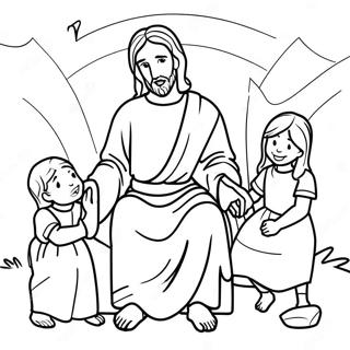 Jesus Mit Kindern Ausmalbild 44693-37159