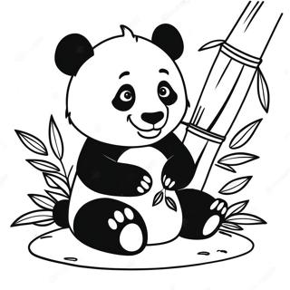 Susser Panda Zwischen Bambus Ausmalbild 44783-37228