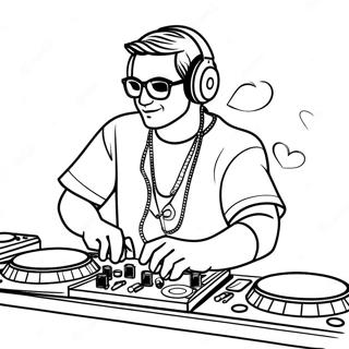 Cooler Dj Beim Beats Mischen Ausmalbild 44843-37273