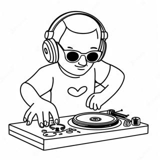 Cooler Dj Beim Beats Mischen Ausmalbild 44843-37276