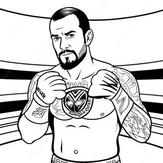 Cm Punk Im Ring Ausmalbild 44853-37282