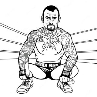 Cm Punk Im Ring Ausmalbild 44853-37283