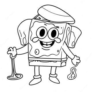 Spongebob Pilgerkostum Ausmalbild 44893-37311