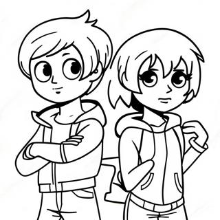 Scott Pilgrim Und Ramona Flowers Ausmalbild 45003-37401