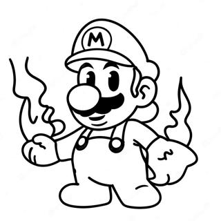 Feuer Mario Ausmalbilder