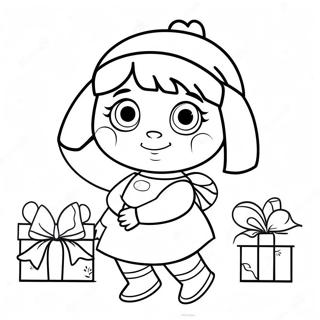 Dora Weihnachtsausmalbild 45343-37659