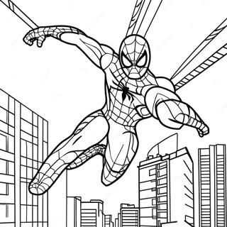 Iron Spider Schwingt Durch Die Stadt Ausmalbild 45374-37690