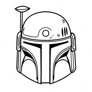 Boba Fett Helm Ausmalbild 45393-37703