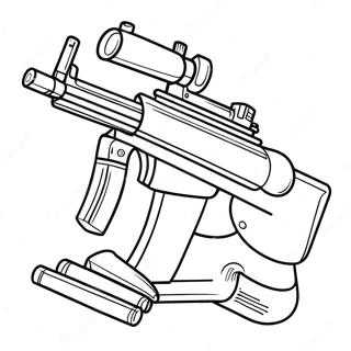 Ausmalbild Von Einem Maschinengewehr 45413-37725