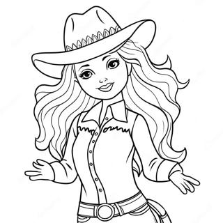 Cowgirl Barbie Ausmalbilder