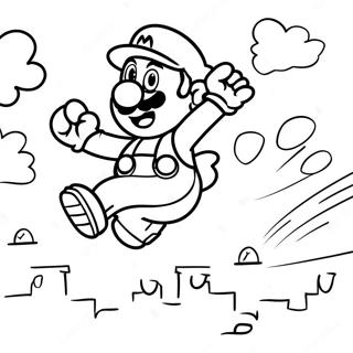 Ausmalbild Von Super Mario Der Uber Feinde Springt 45754-37997