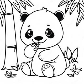 Susser Baby Panda Der Bambus Isst Ausmalbild 45814-38041