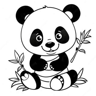 Susser Baby Panda Der Bambus Isst Ausmalbild 45814-38042