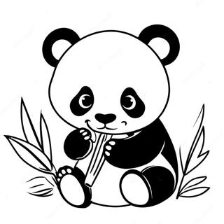 Susser Baby Panda Der Bambus Isst Ausmalbild 45814-38169