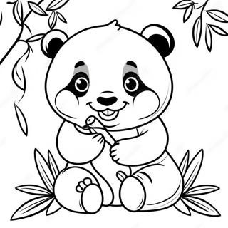 Susser Baby Panda Der Bambus Isst Ausmalbild 45814-38170