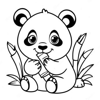 Susser Baby Panda Der Bambus Isst Ausmalbild 45814-38172