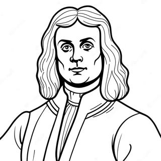 Ausmalbild Von Isaac Newton 45863-38079