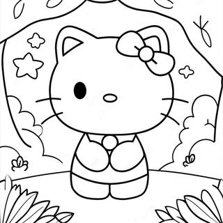 Hello Kitty Magischer Wald Ausmalbild 45934-38266